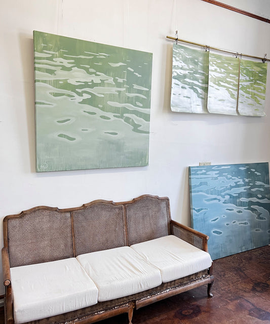 Poolside steps blue design waterscapes