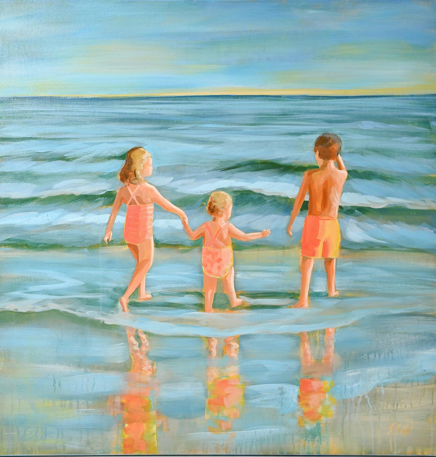 summer sunset print portrait kiddos