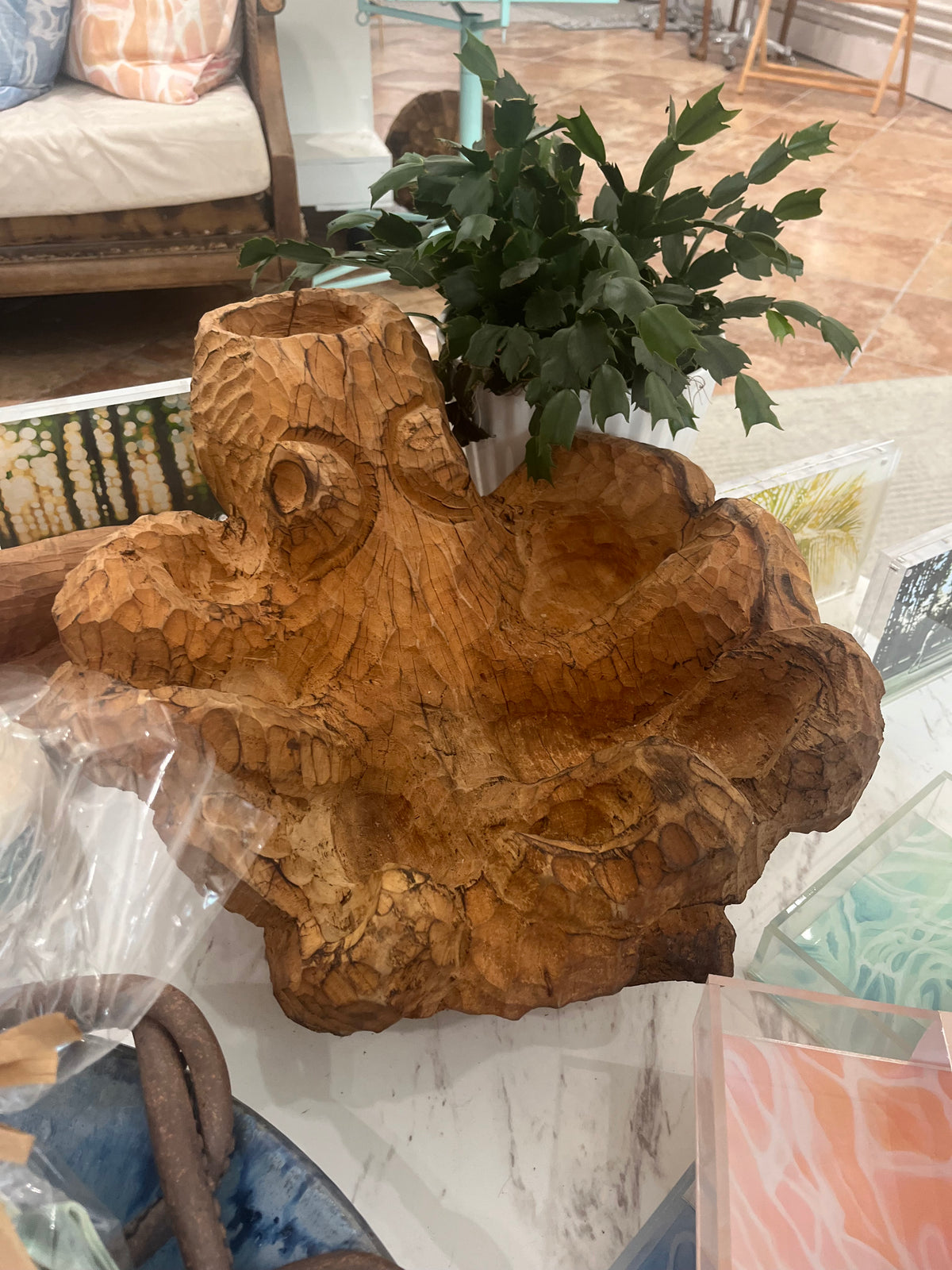 Octopus sculptural bowl