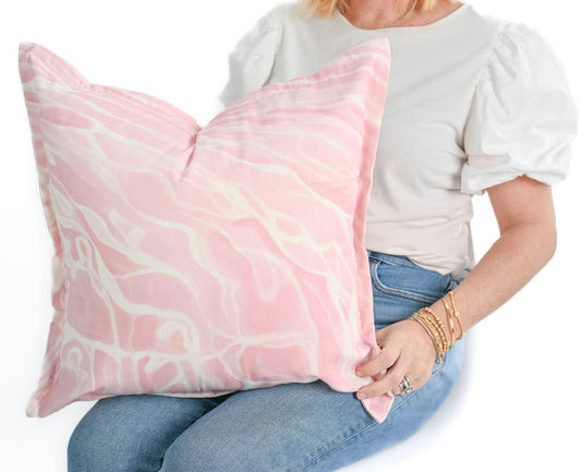 Blush outdoor pillows