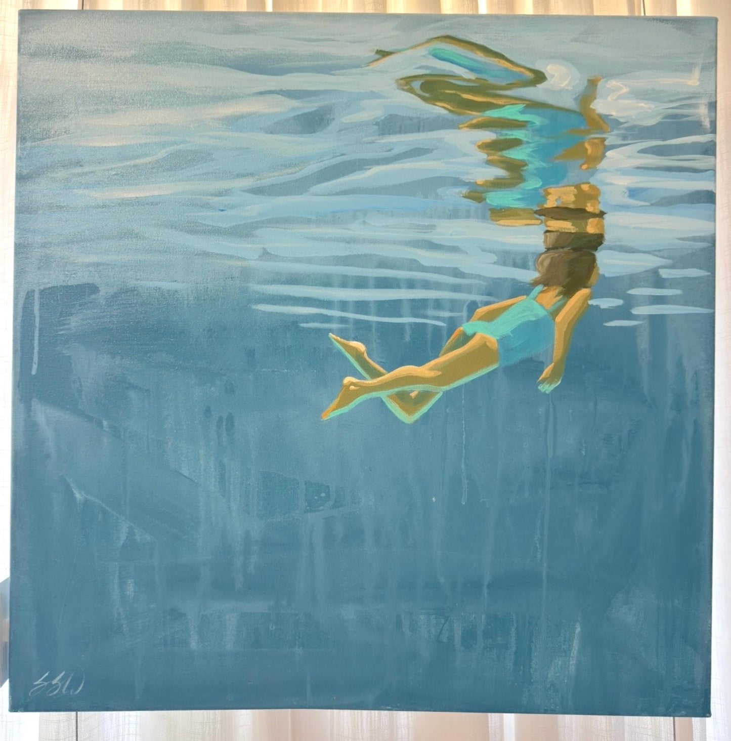Summer Blues, 24x24"