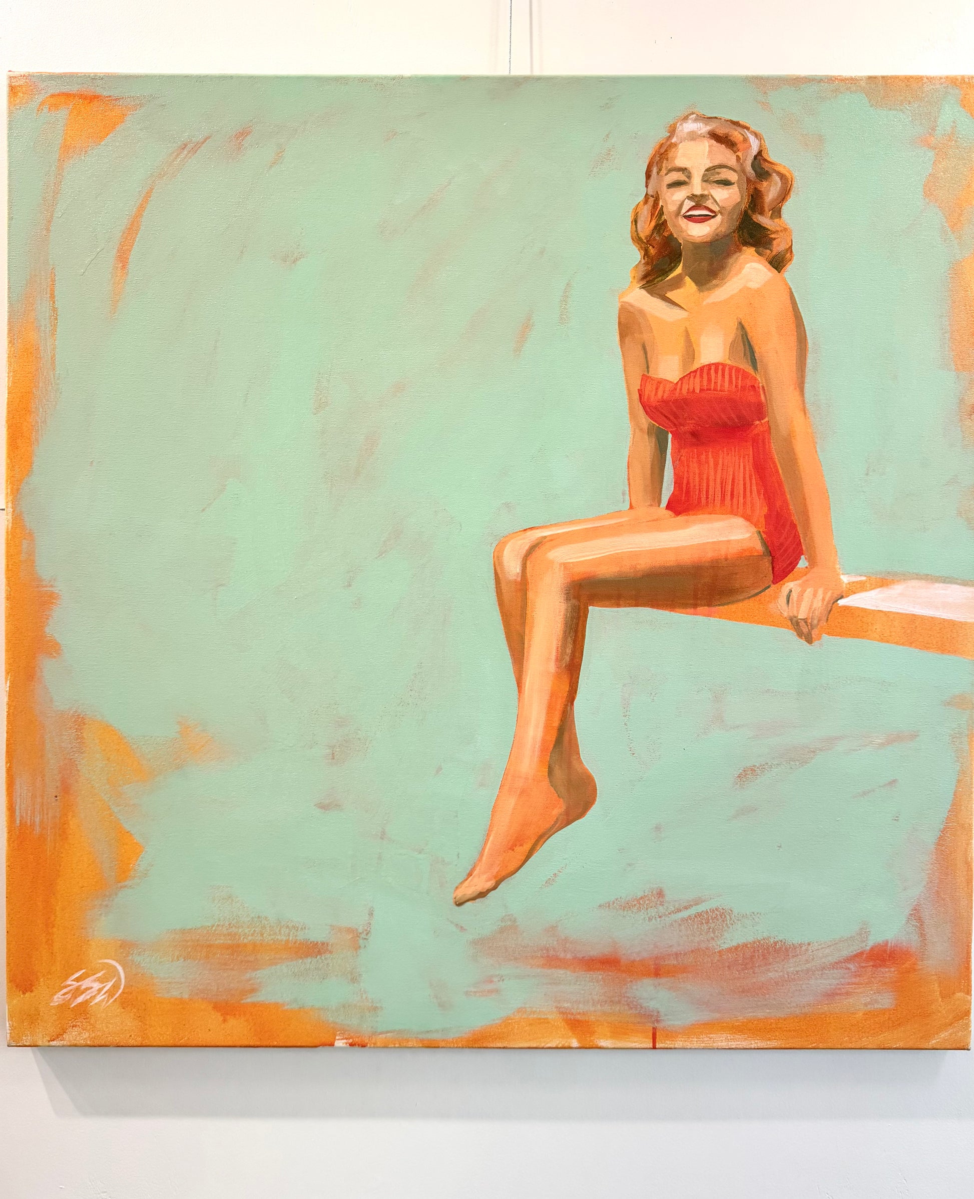 original art dive in taking a break