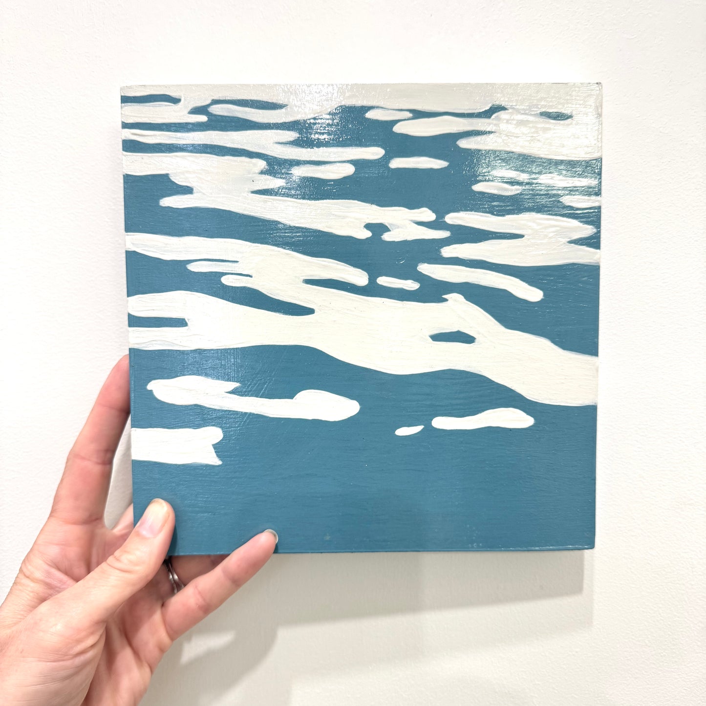 Water study on wood, Moody Blues