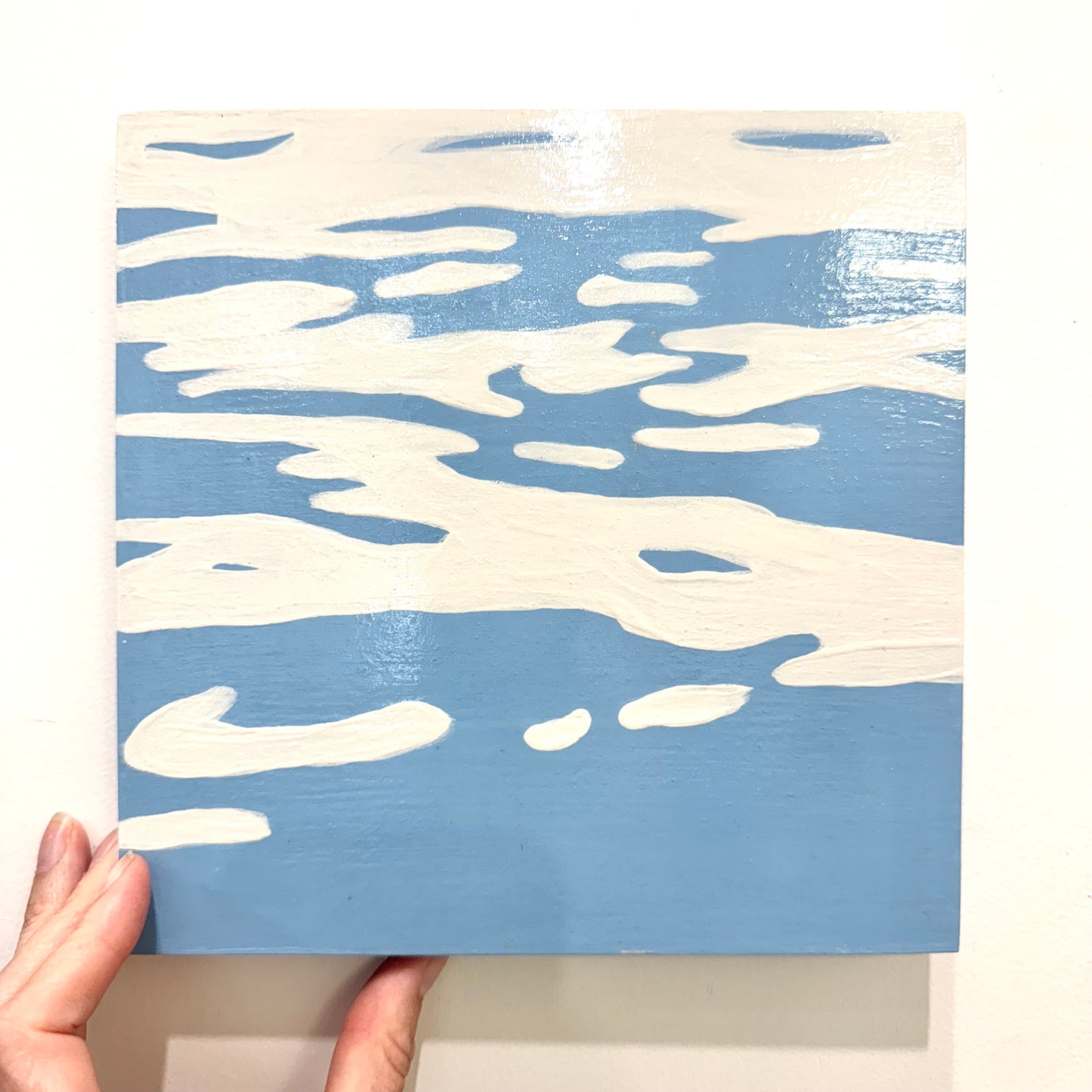 Water study on wood, Mint