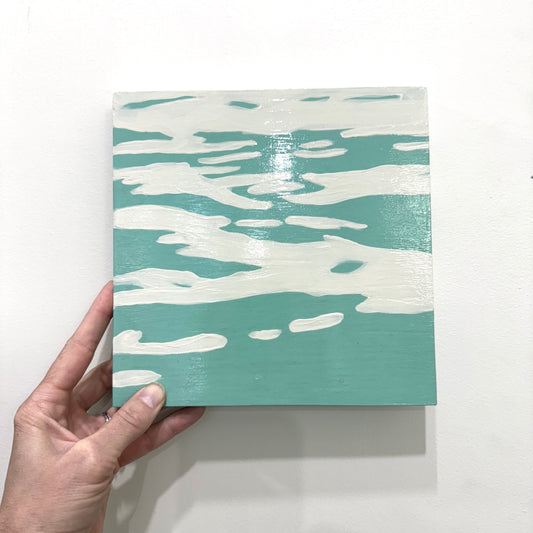 Water study on wood, Aqua