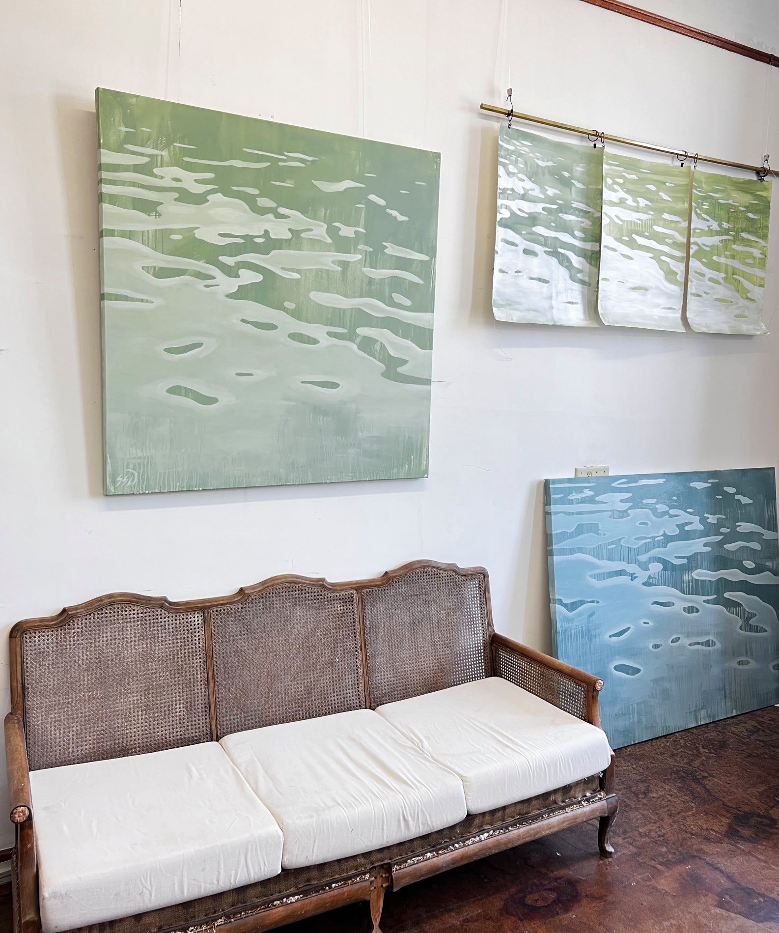 Poolside steps blue design waterscapes