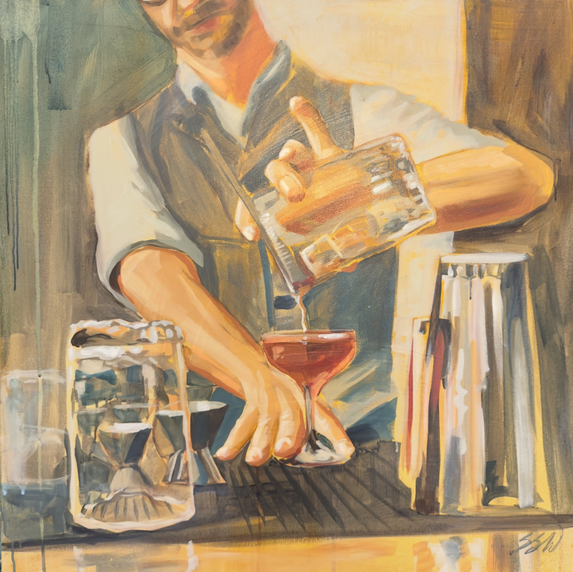 “The Usual” 36x36”