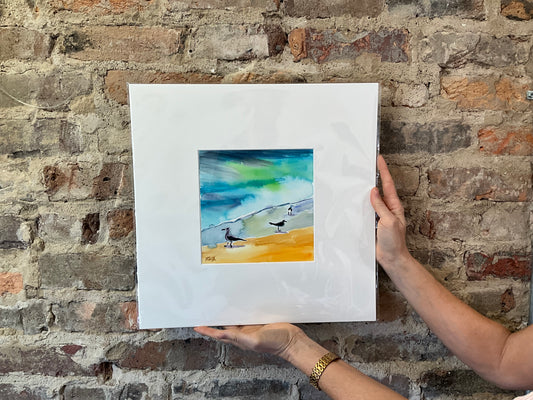 “Distracted”, matted to 16x16”