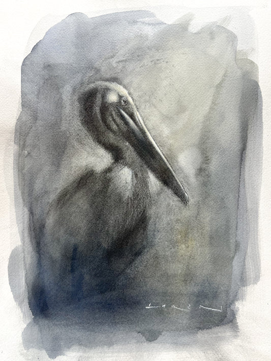 "Gulfward", framed to 17x21"