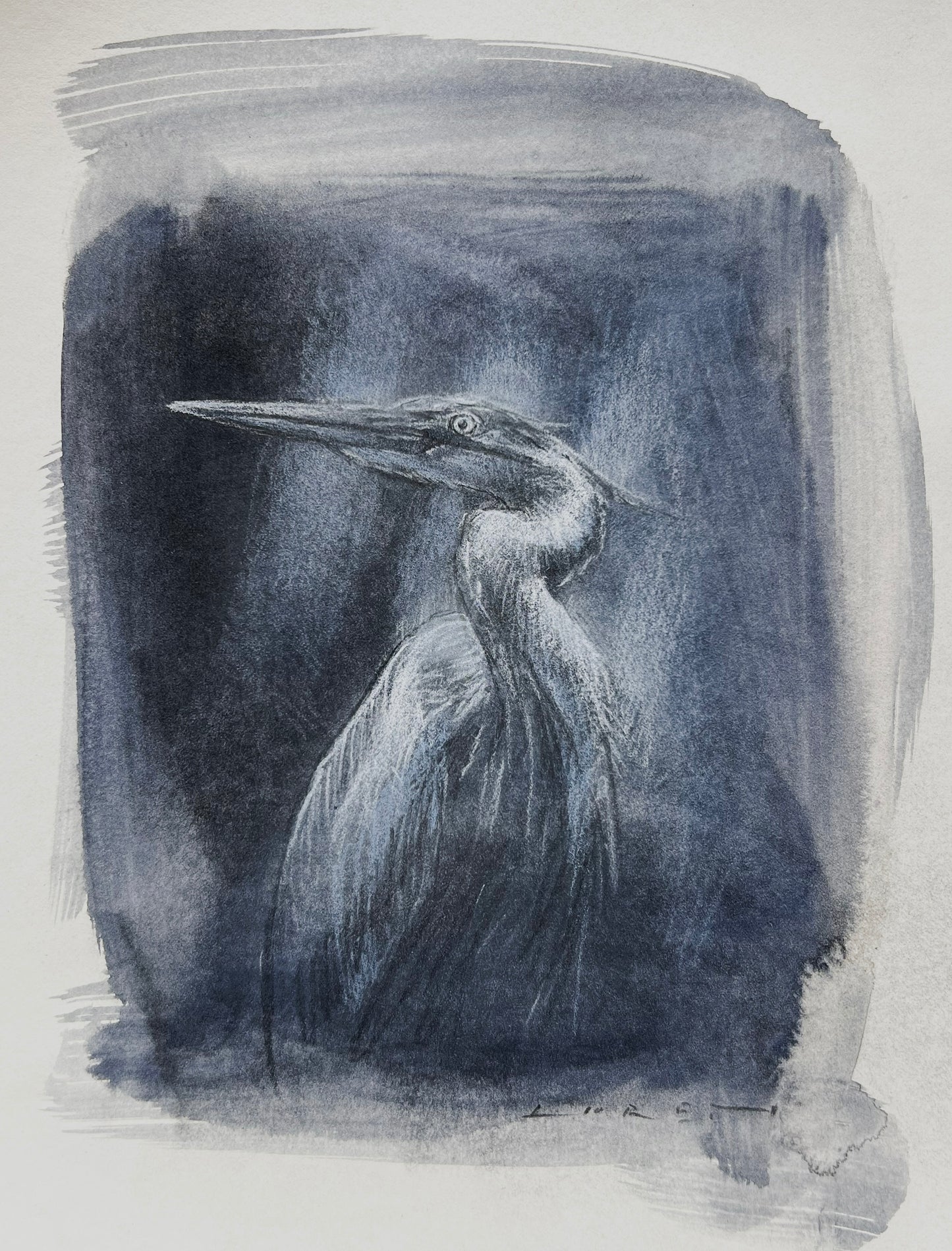 Still Water Vigil, 12x15" Framed