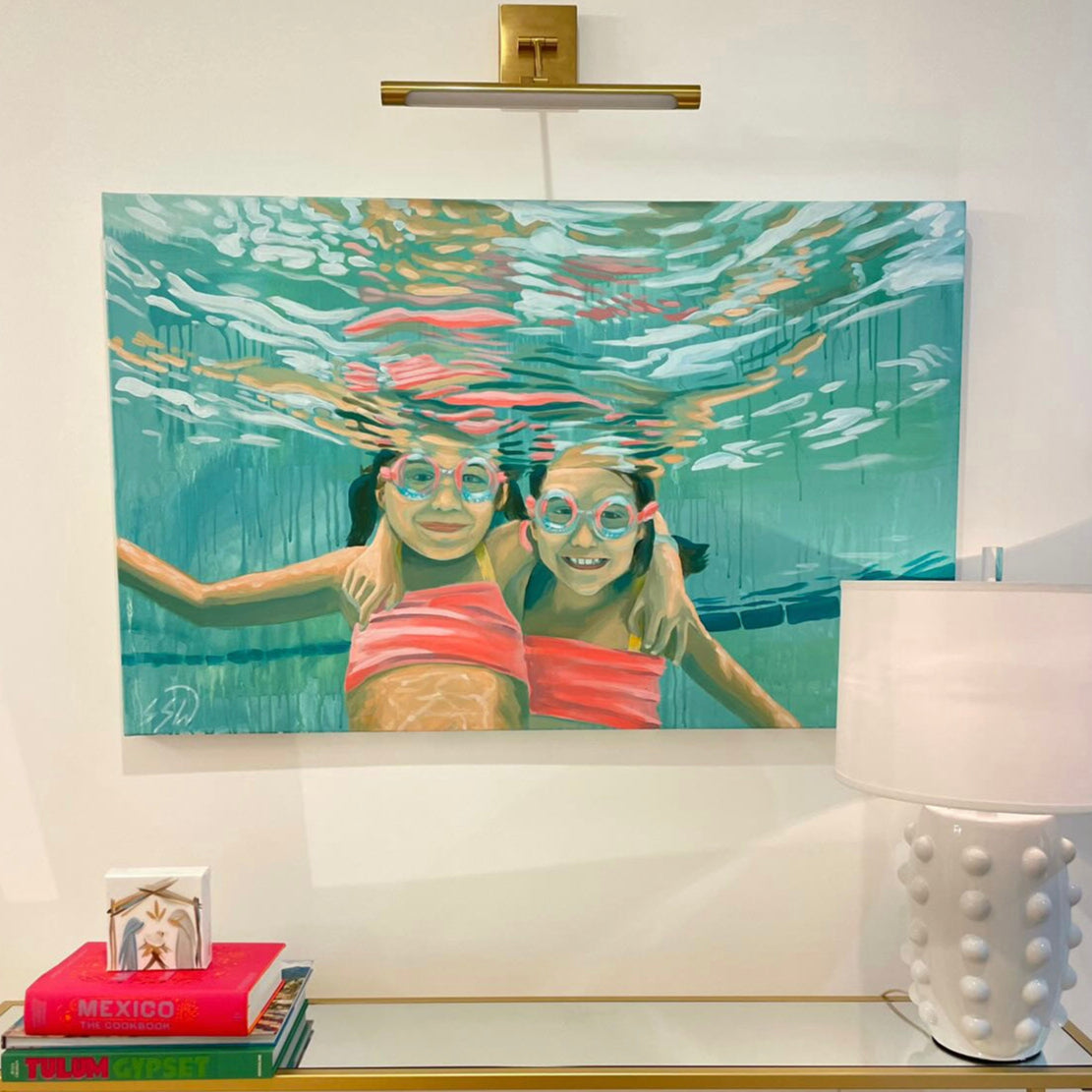 Portrait 2 kids underwater