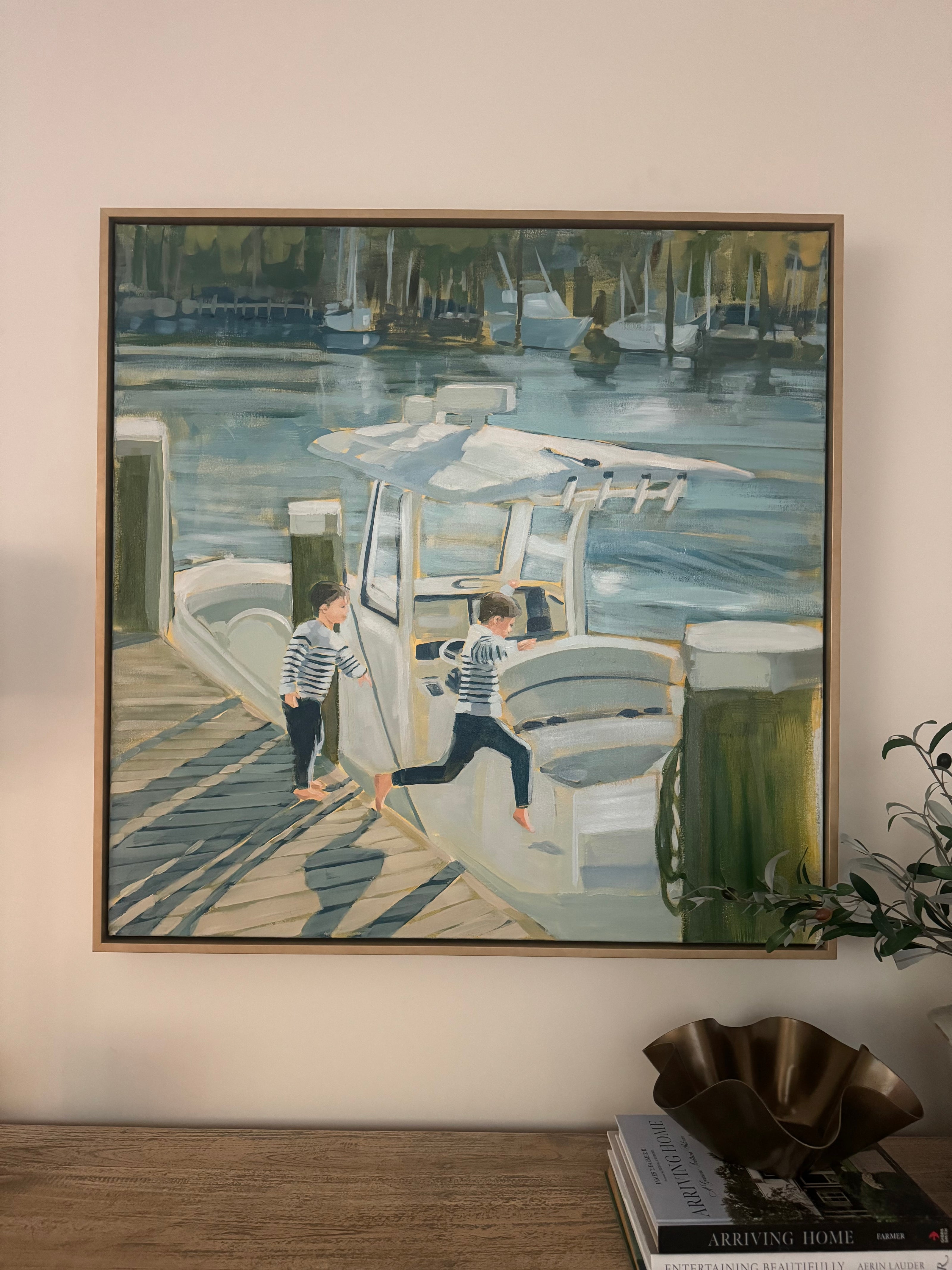 Portrait kids on a boat