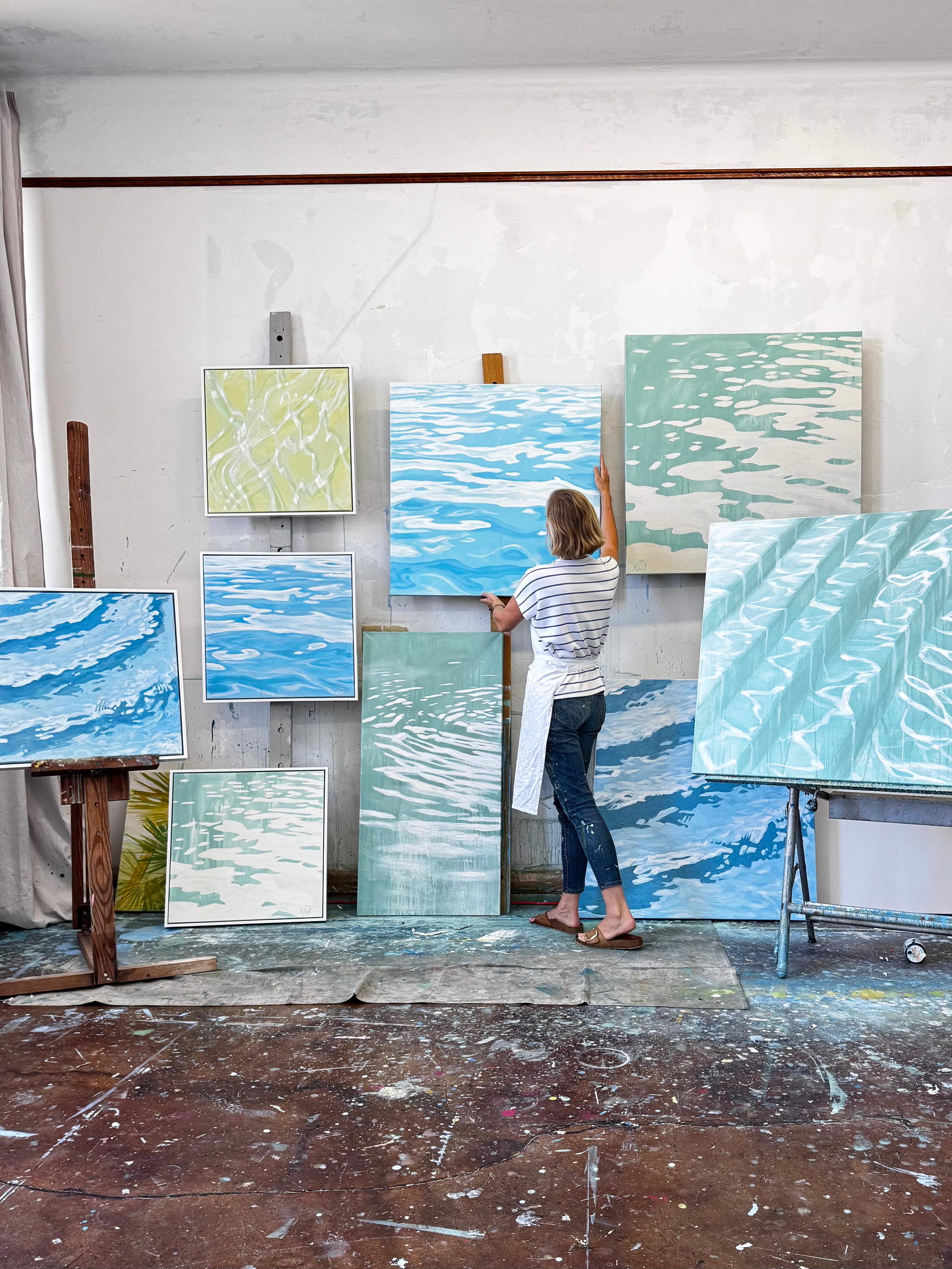 Artist poolside waterscapes