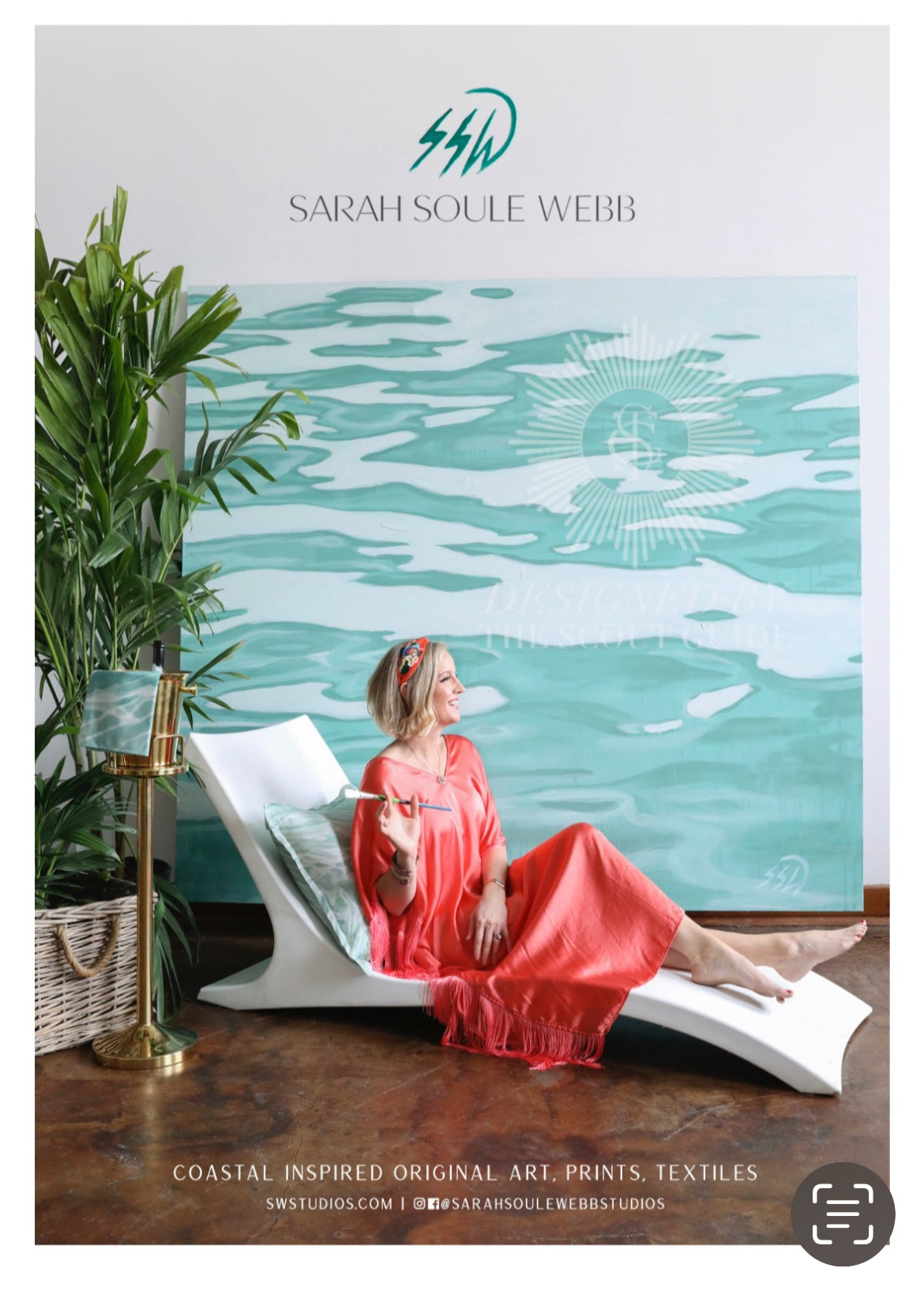 Artist ladies and gents poolside waterscapes scout guide