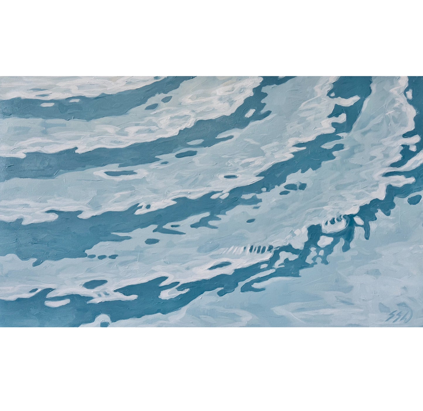 Step in long waterscapes poolside blue