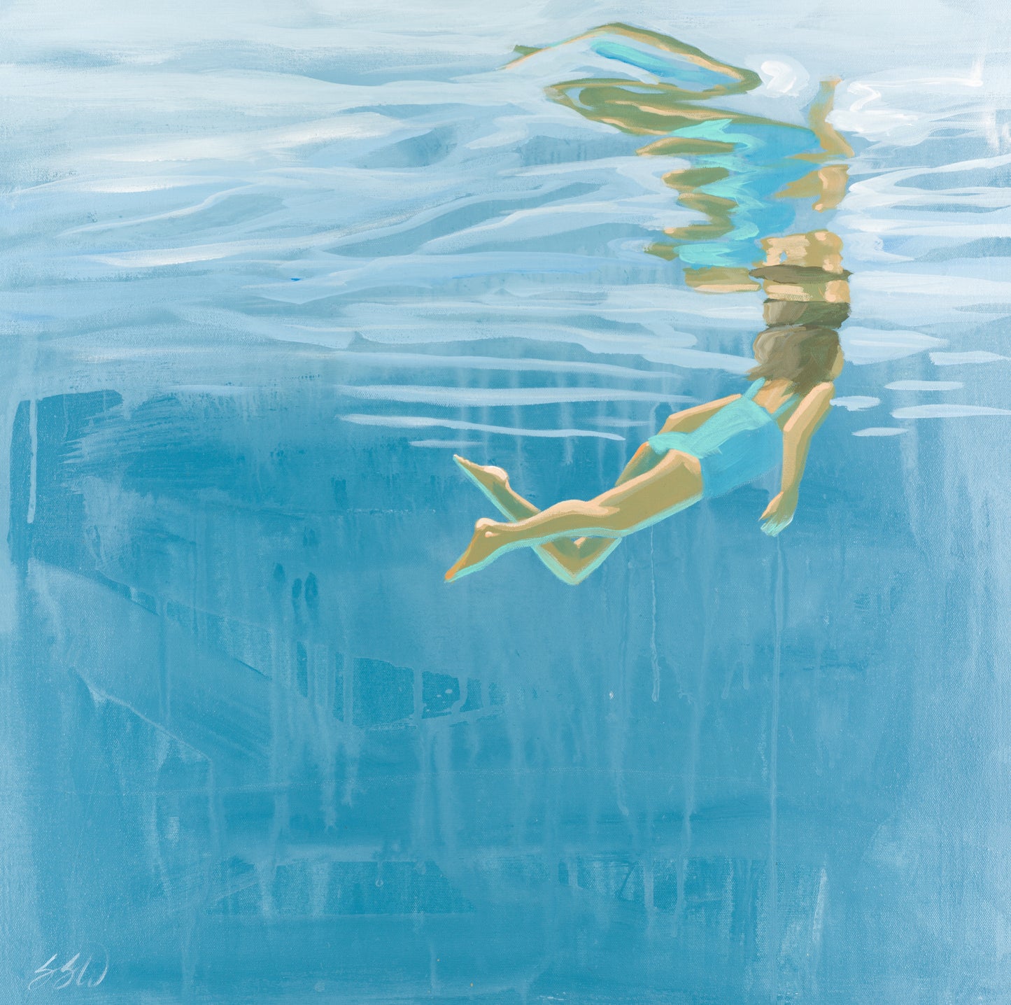 Summer Blues, 24x24"