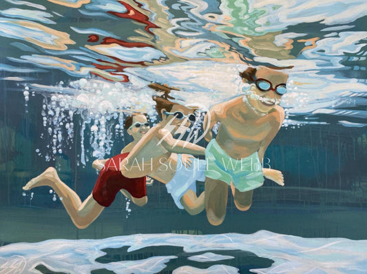 three boys club print