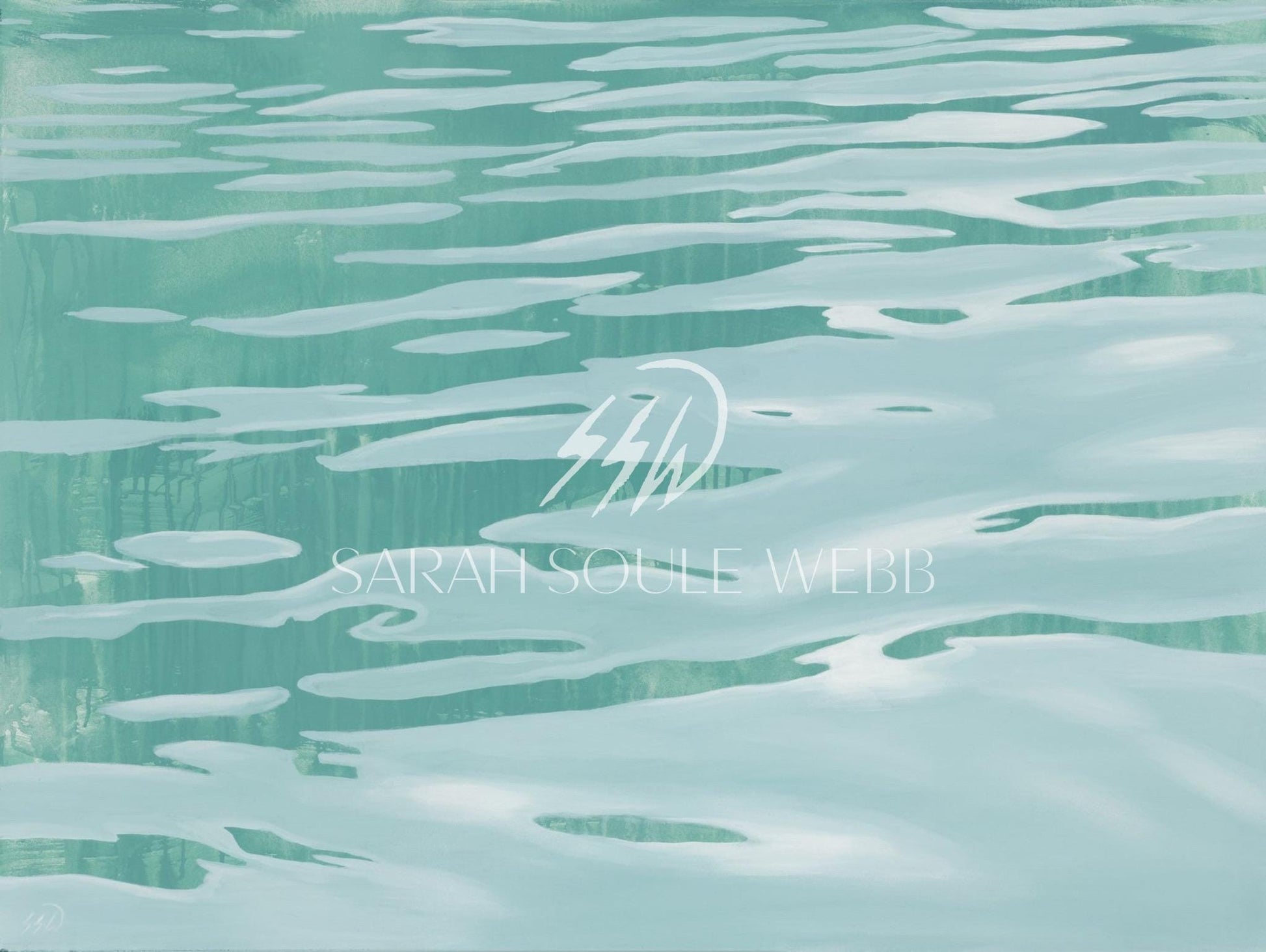 glass print poolside waterscape