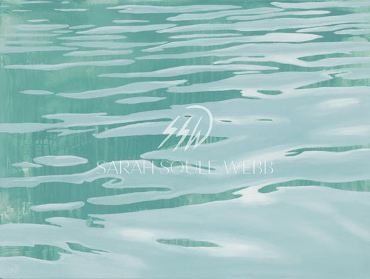 glass print poolside waterscape