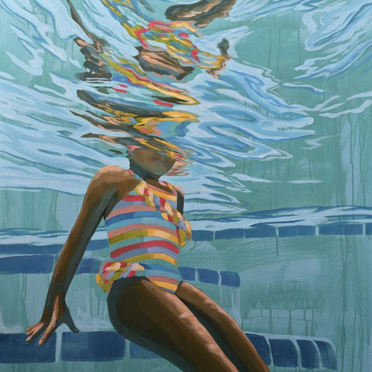 young swimmer print kiddos portrait